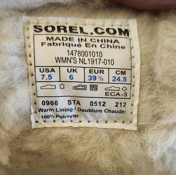 Sorel Chugalug Black Boots SZ 7.5 - Picture 7 of 9